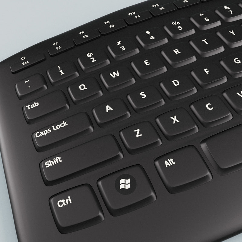 microsoft arc keyboard 3d c4d