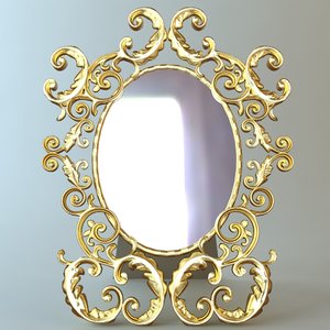 3d table mirror