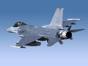3d f-16 viper unwrapped model