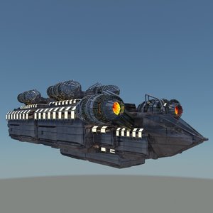 3d model supply space ship