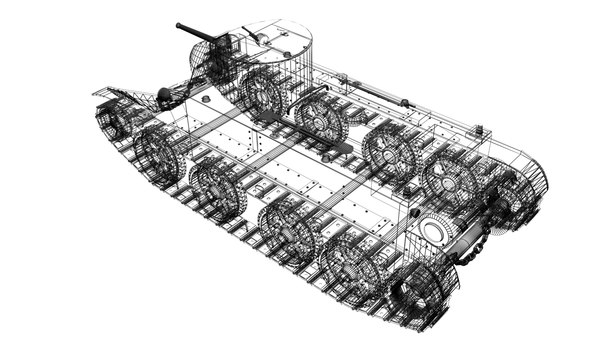 soviet bt 2 fast 3d model