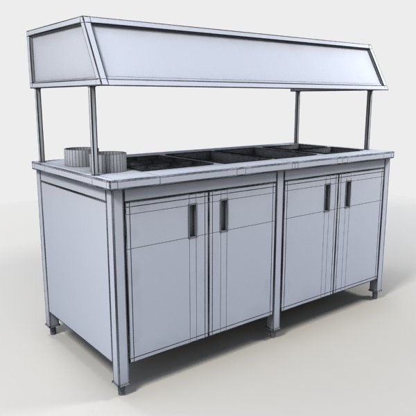 3ds commercial buffet table