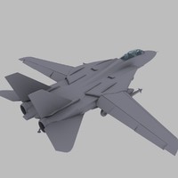 F-14 Tomcat US Navy Fighter Jet Game Model