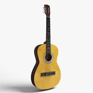 realistic guitar 3d model