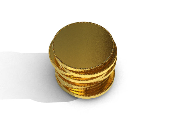 Blank Gold Coins 3d 3dm