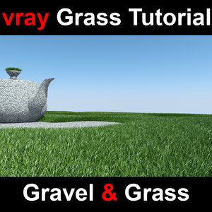displaced gravel grass 3d model