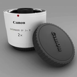 canon extender ef 2x 3d model