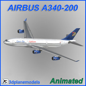 3d airbus a340-200 model