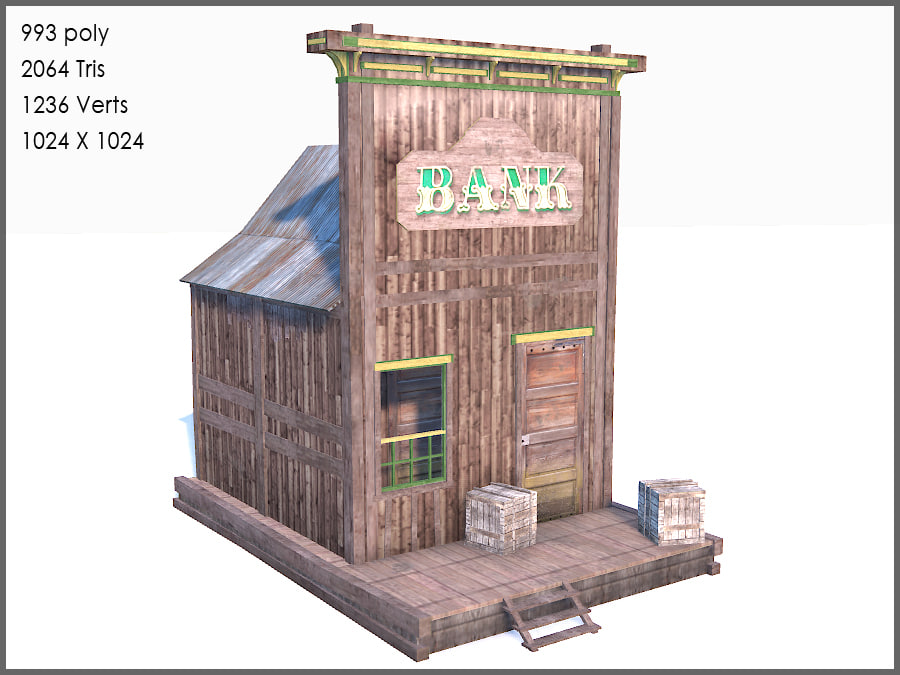 Western Bank 3d Max