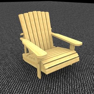 adirondack chair 3d model