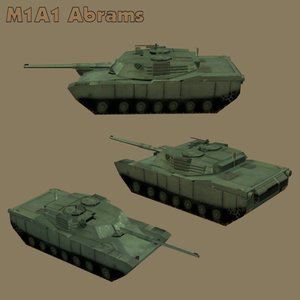 3d m1a1 battle tank model