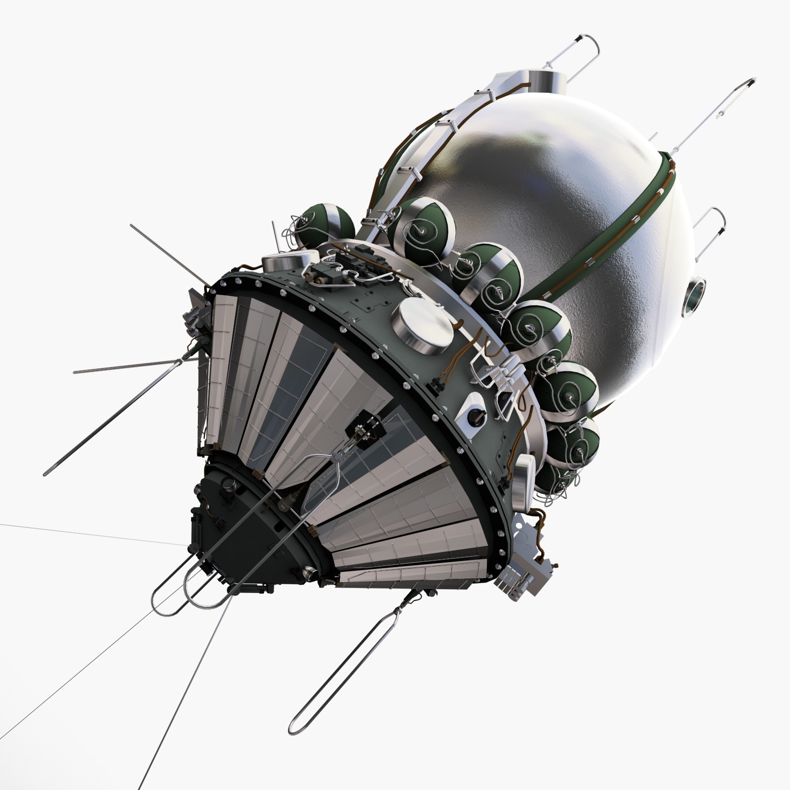 russian spaceship vostok-1 3d model