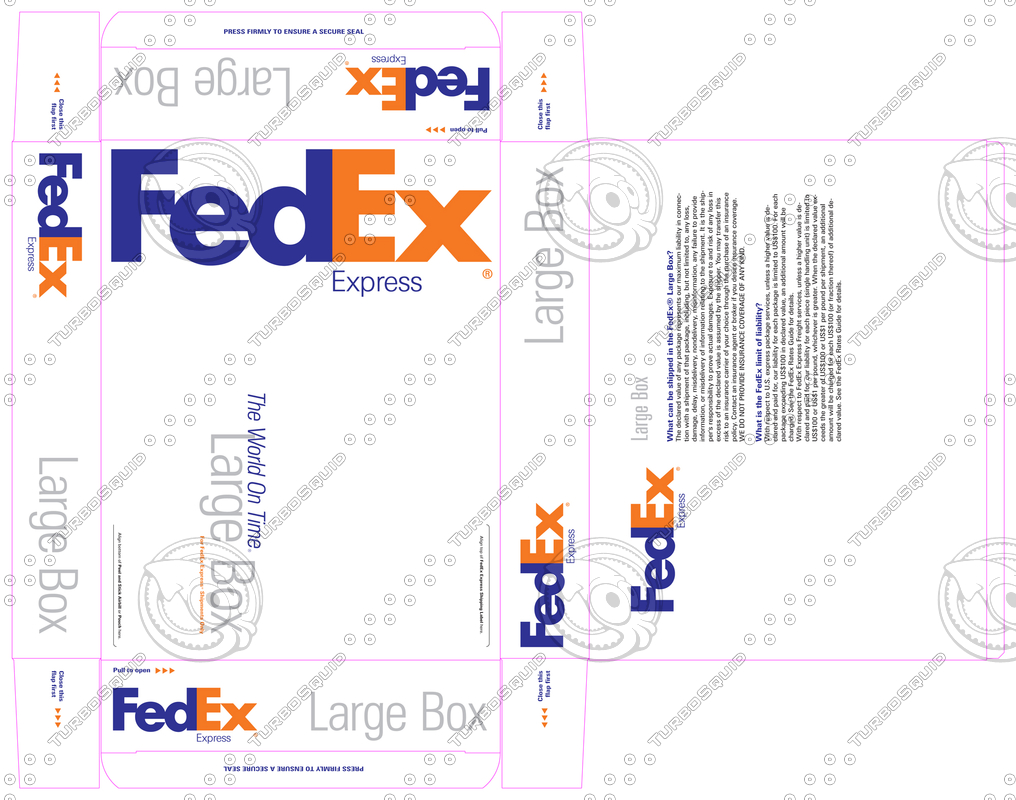 3d model large fedex box