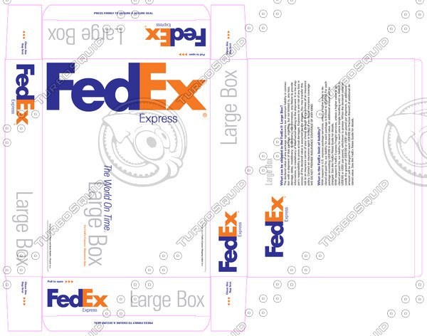 3d model large fedex box