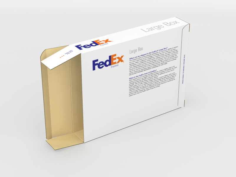 3d model large fedex box