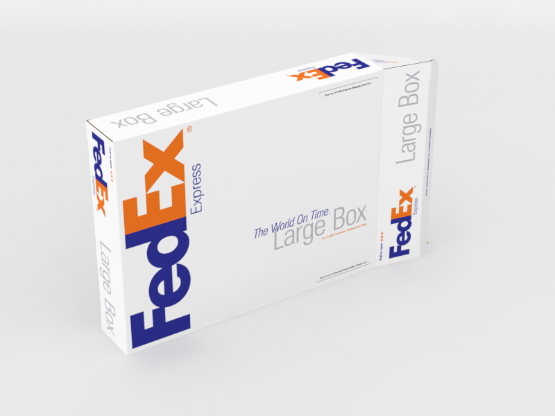 3d model large fedex box