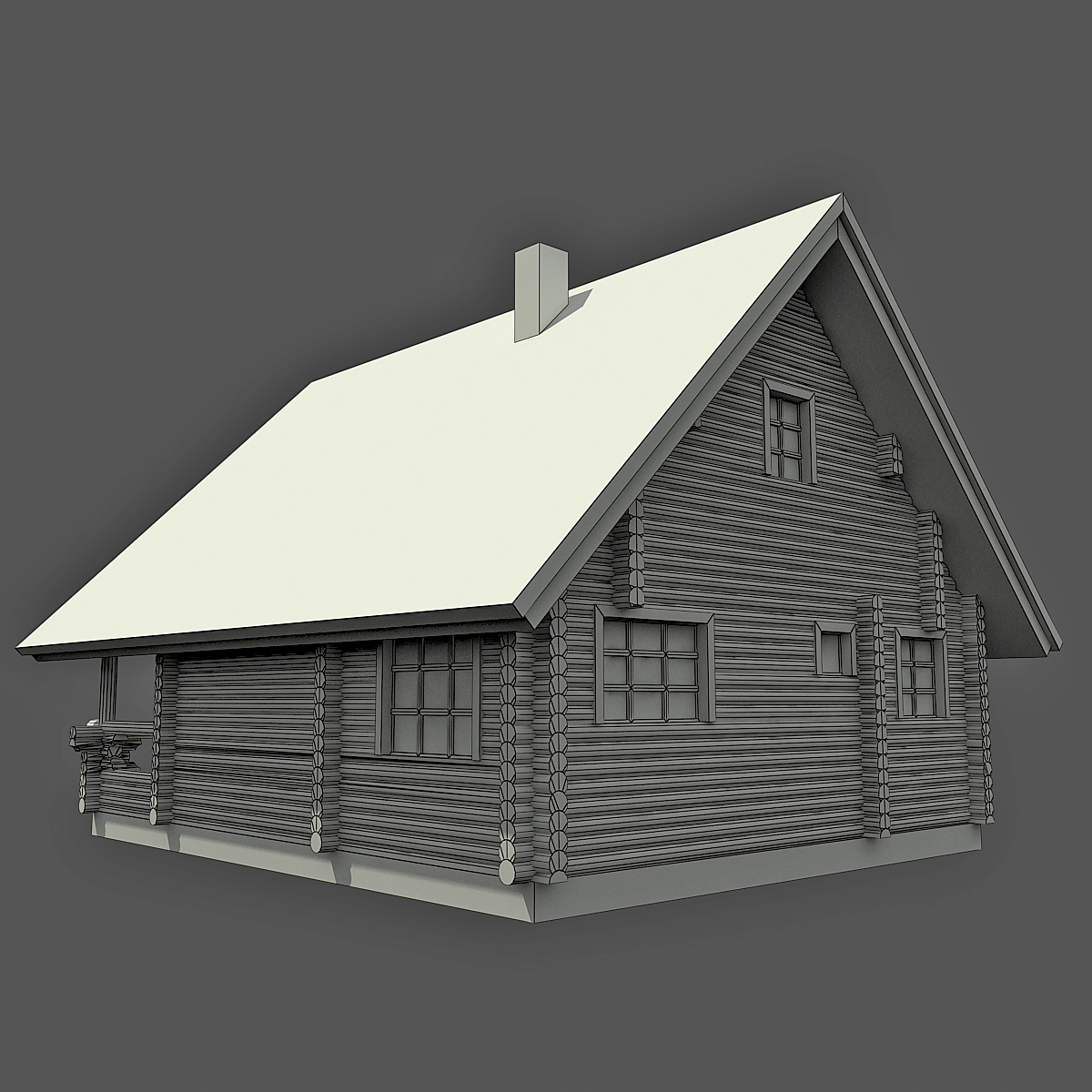 House Wooden 3d Model 2411