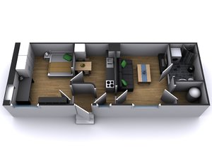 apartment furnitures 3d model