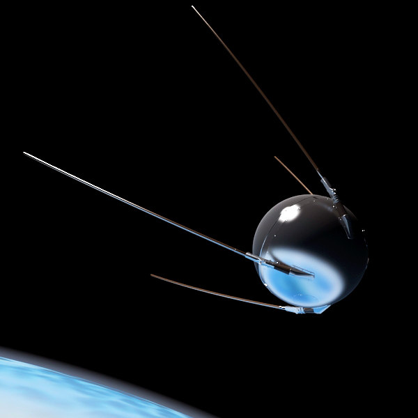 3d model russian sputnik