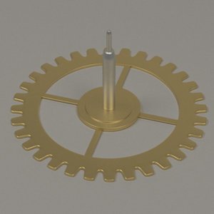 clock gear wheel 3d model