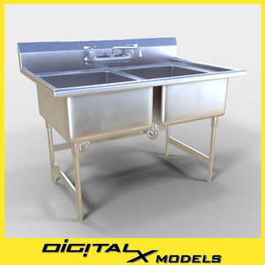 commercial sink 3d max