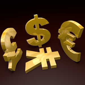 currency dollars euro 3d model