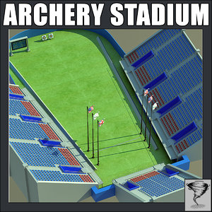 3d model archery stadium