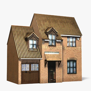 3d brick house model