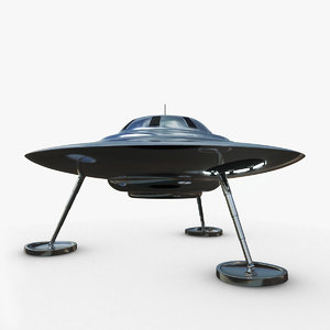 classic flying saucer ufo 3d model