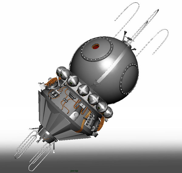 3d vostok 1 capsule rocket