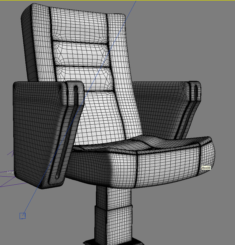 3d Model Auditorium Chair