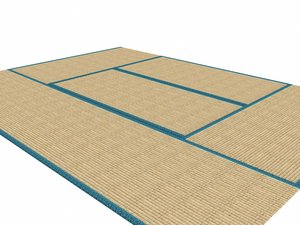 japanese tatami flooring 3d model