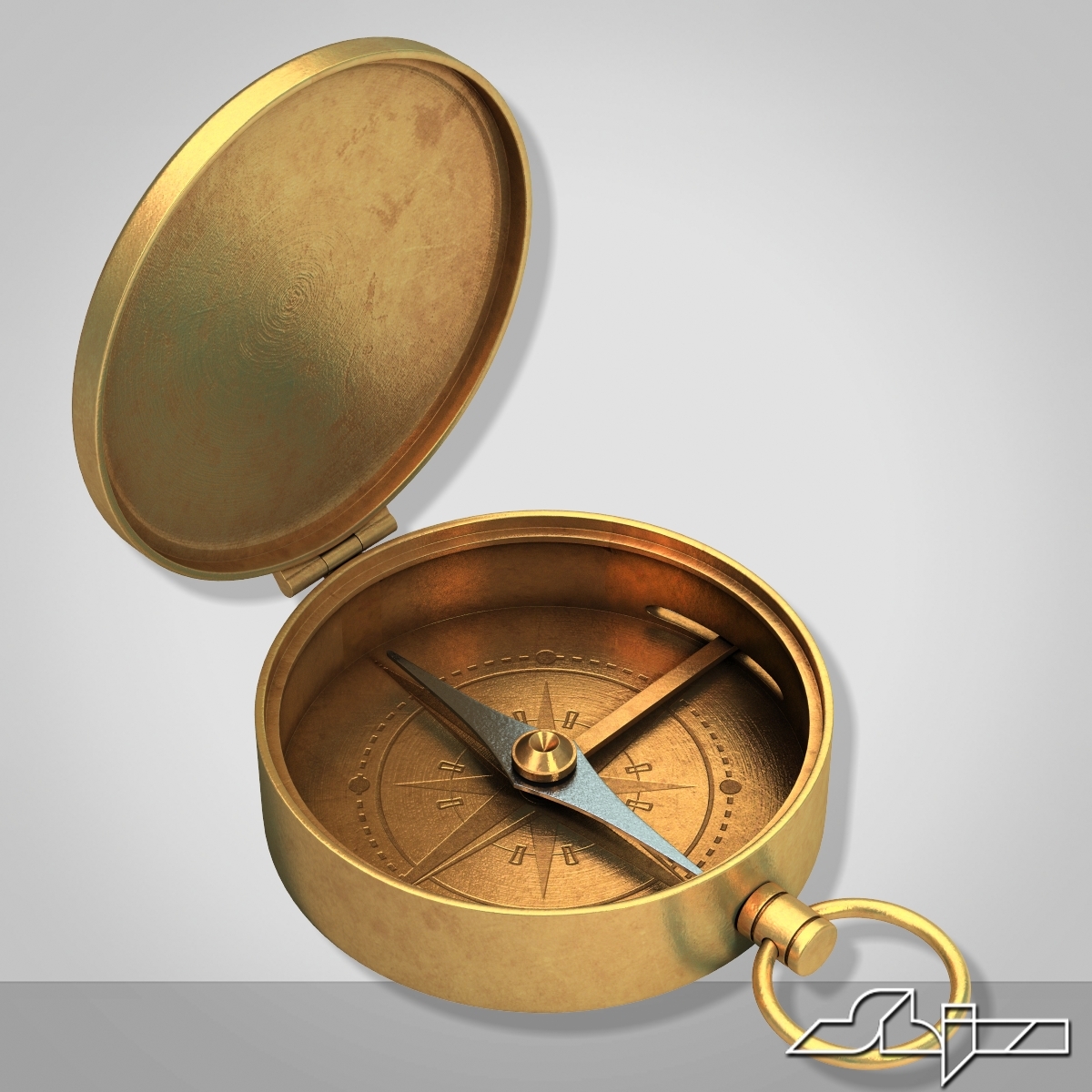 compass modeled 3d 3ds