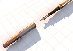 3d dxf fountain pen