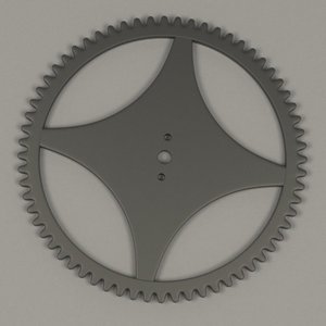 3d model clock gear wheel