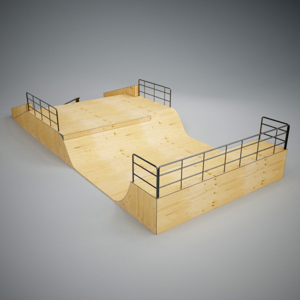 skatepark ramp 3d max