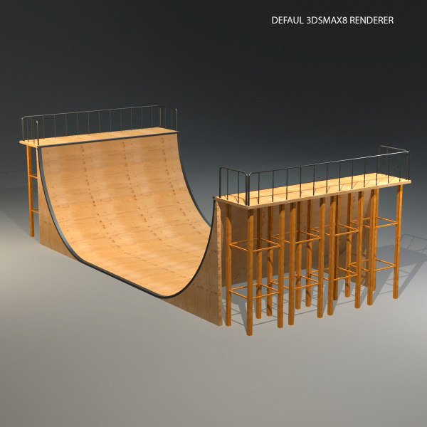 3d model skatepark ramp 1