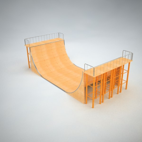 3d model skatepark ramp 1