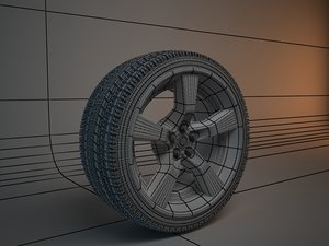 car wheel 3d max