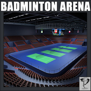 3d model badminton arena