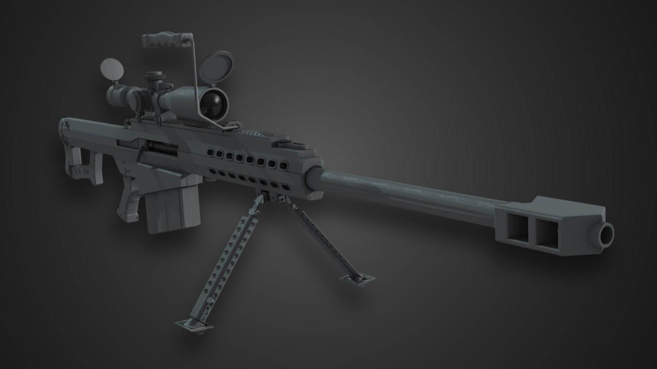 3d barrett 50 sniper rifle