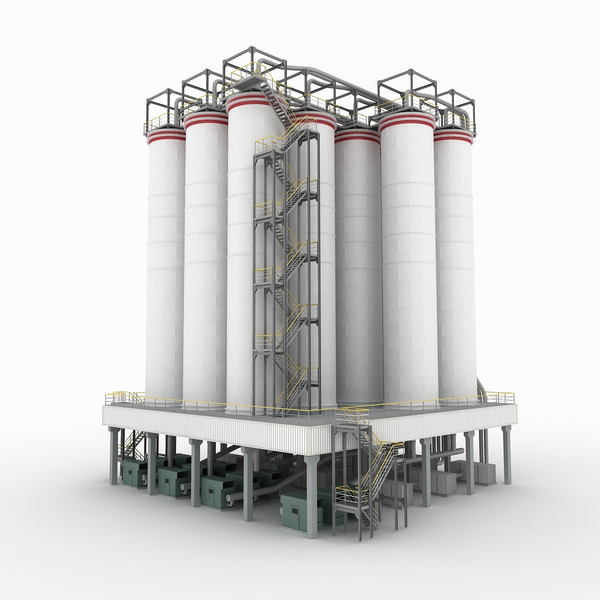 工业筒仓023d模型