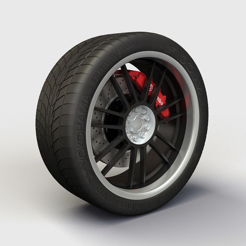 akita racing ak-25 rims 3d model