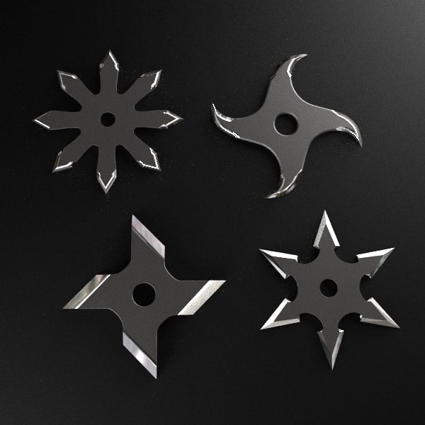 3d-shuriken-throwing-star