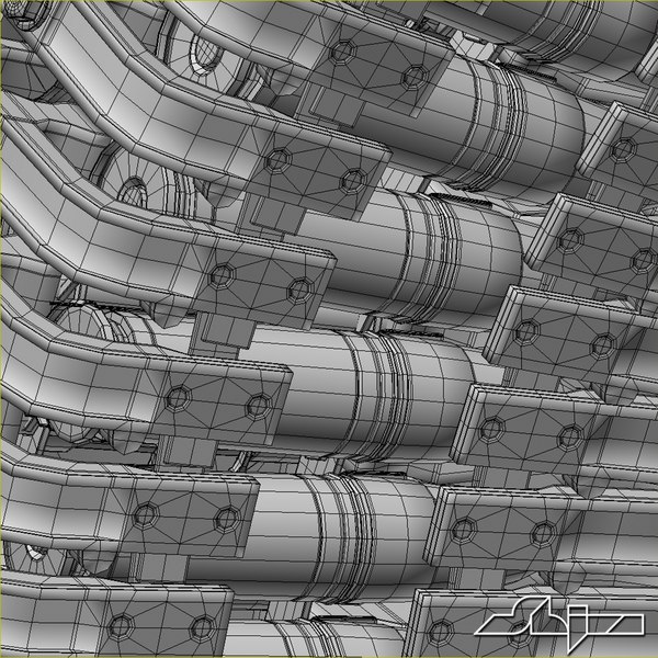 apache helicopter m230 chain 3ds