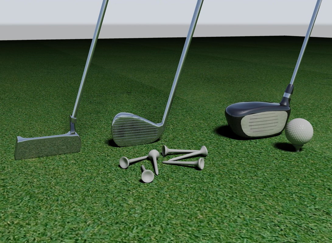 3d model golf clubs