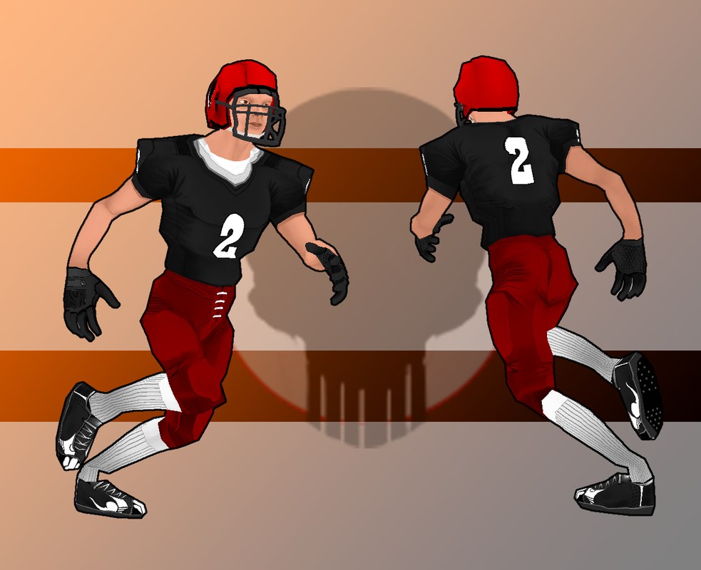  football  player  3d fbx