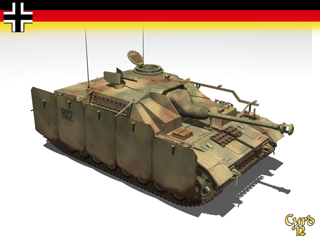 3d Stug Iv Gun Model