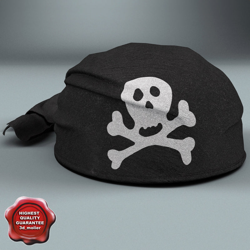 LARGE SQUARE SCARF PIRATE PUNK