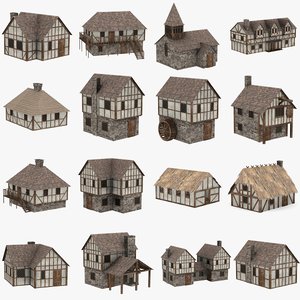 medieval houses 3d max